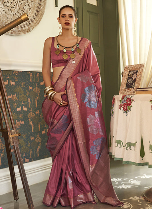 Red Silk Bollywood Style Saree